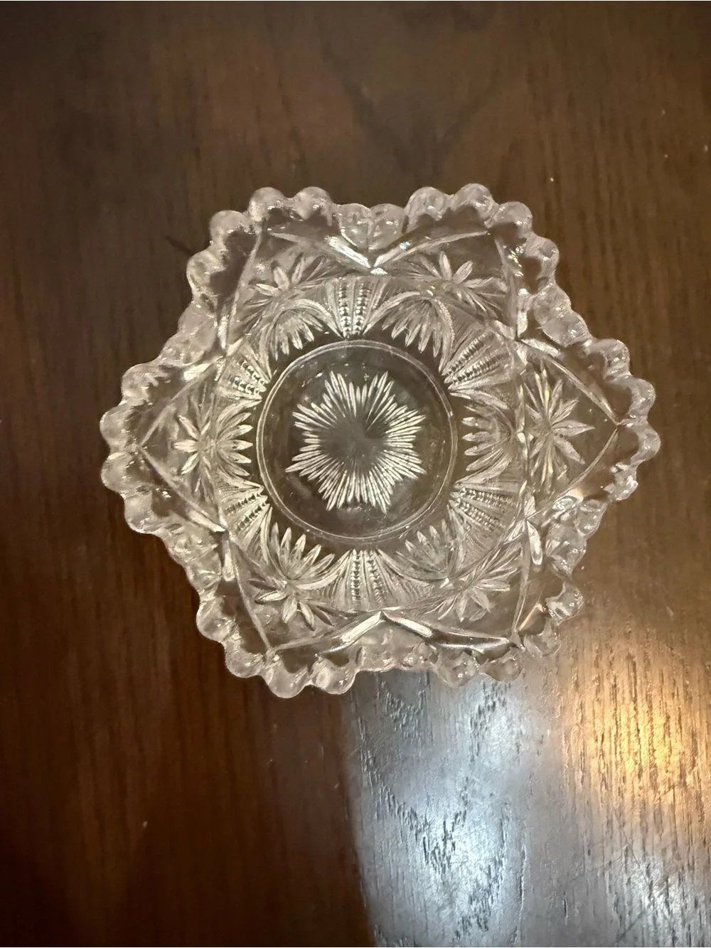 Early American Pattern Glass EAPG Spooner Celery Vase Geometric Scalloped